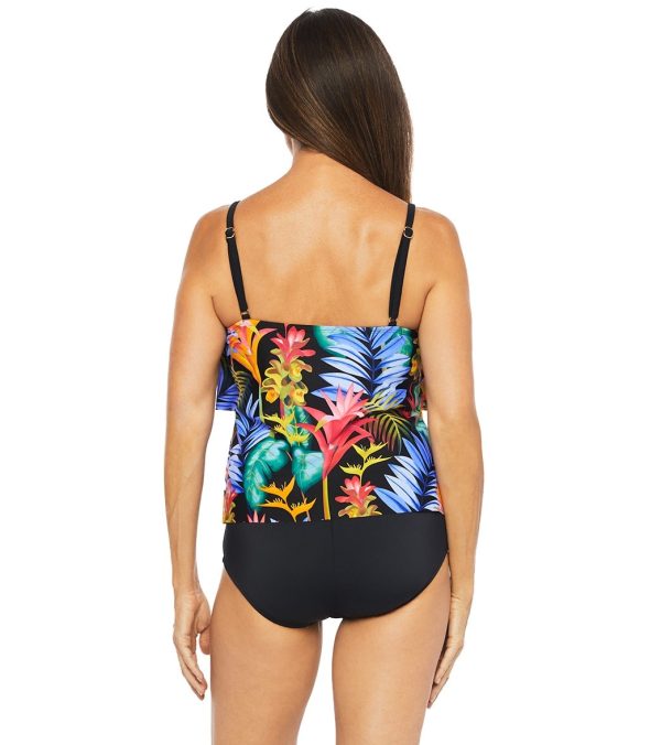 Maxine Jungle Glow Tiered Tankini Top Online Sale - Image 2